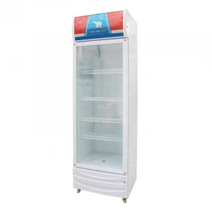 Top Quality 279L Direct Cooling Beverage Refrigerator Glass Freezer Supermarket Refrigerator