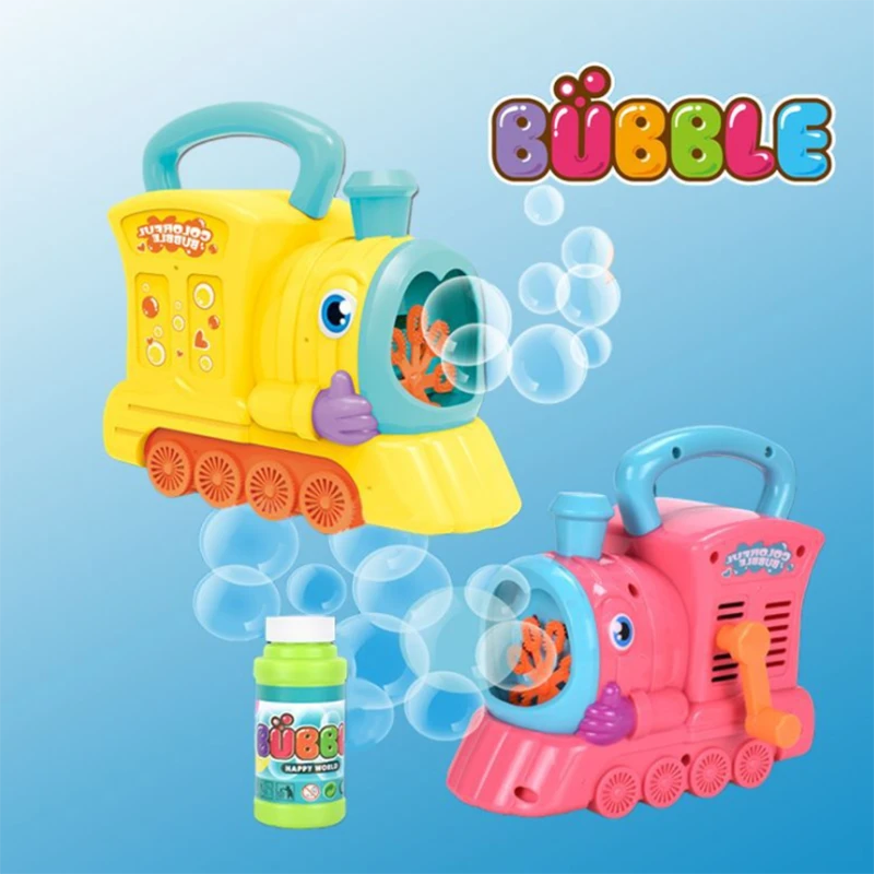 train shape hand crank bubble toys for kids bubble blower bubble toys