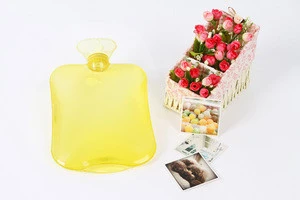 transparent rectangle shaped PVC BS 1000ml hot water bottle