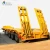 Import tri-axle 50tons 60t lowboy flatbed truck low bed semi trailer with hydraulic ramp from China