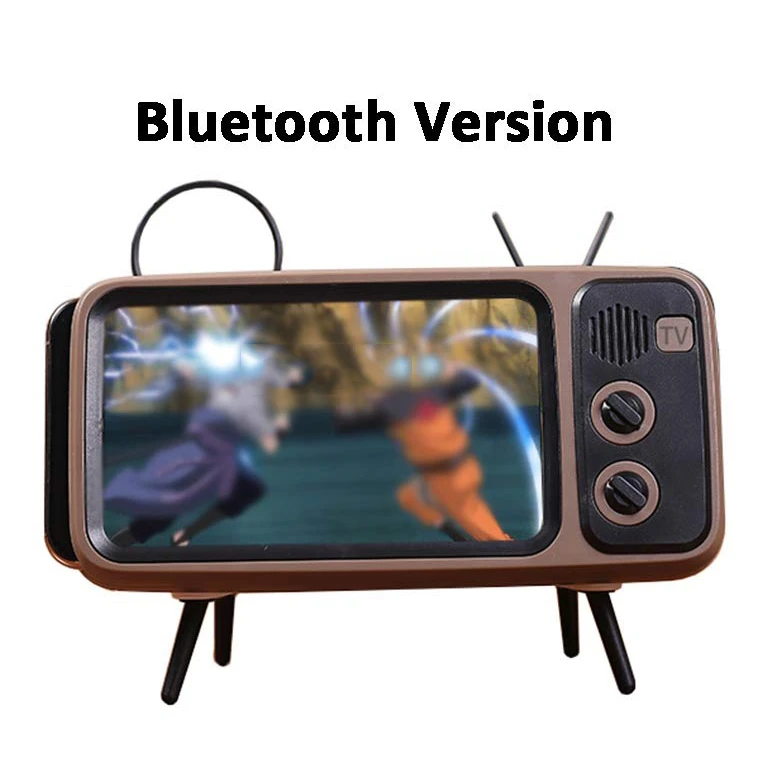 TV Style Stand Holder, With V4.2 Vintage Wireless Radio Portable Speaker And Cell Phone Holder//