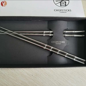 Ultralight Titanium Chopsticks Hollow Square Chopsticks Sandblasting Chopsticks For Camping Hiking 150-202mm