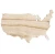 Import Unfinished USA Wood Map Laser Cutout Slice Shape for Arts & Craft from China