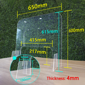 Unigel Clear Acrylic Table Shield Screens Sneeze Guards For Nail Shop/Salon