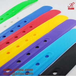 unisex colorful custom Silicone Belts with plastic fashion plastic Buckles