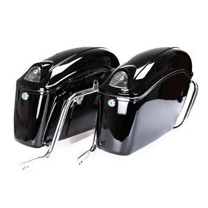 Universal motorcycle saddle box, motorcycle saddle bags with universal mounting brackets, side box motorcycle