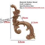 Unpainted Rubber Wooden Rosettes Furniture Wood Appliques And Onlays