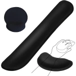 Upgrade Enlarge Gel Memory Foam Set Keyboard Wrist Rest Pad, Mouse Wrist Cushion, Comfortable Lightweight Mouse Pad