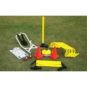 Vinex Cricket Training Kit Super with 4m Ladder, Weight Sledge, Target Stumps, Leather Balls, Hurdles, Cones, Coaching Clipboard