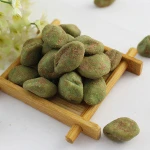Wasabi roasted coated peanuts flat shape snack