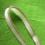 WC02 manufacturer supply 1cm golden metallic yarn piping cord with white tape for edge sewing decoration