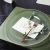 Import Wedding decoration clear dinner plates restaurant dinnerware black rim glass charger plates from Pakistan