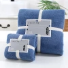 Well-Absorbing Bath Towel Set for SPA Home Hand Face Hair Shower