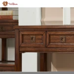 Welliton OEM&ODM  soliwood mirrored dresser vanity table D608-1  berdroom furniture 6 drawers dresser set dressing table