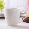 White Bone China Creative Relief Business Mug Tea Cup Ceramic Coffee Mug