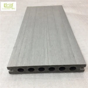 White Color 140*22mm Hollow Co-extrusion WPC Board for Outdoor Decking