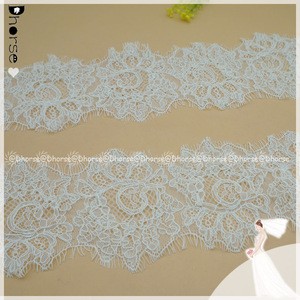 White cording embroidery lace bridal french lace trimmings for wedding dress DHFT1609