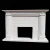 Import White Hand Carved Stone Fireplace Surround With Flowers from China