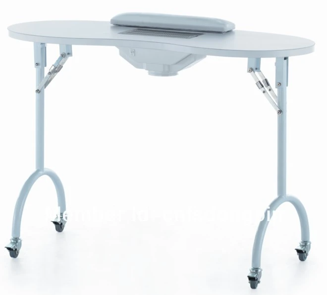 white portable manicure table folding nail table manicure with ventilation