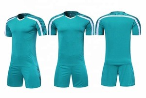 Wholesale 2019 cheap high quality blue blank custom sport football jersey soccer wear