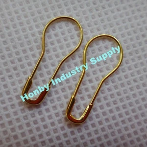 Wholesale 22mm Golden Color Pear Safety Pin as Garment Hook