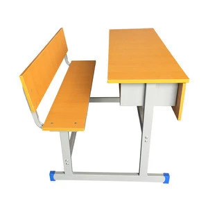Wholesale Angola secondary school student bench school furniture blue school desks with bench