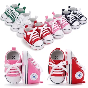 Wholesale Canvas baby sports prewalker Children soft footwear Non-slip Casual Baby shoes girl