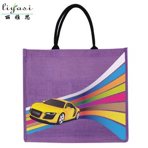 Wholesale Cheap Jute Burlap tote bag, reusable promotional hemp shopping bags wholesale