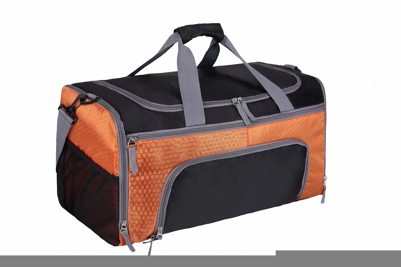 Wholesale custom fashion logo foldable sport gym women mens waterproof overnight travel duffel bag