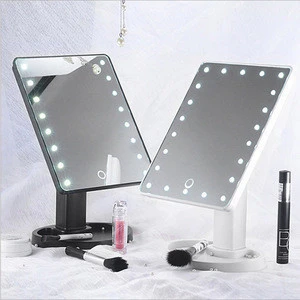 Wholesale Custom Foldable LED Makeup Mirror Led Vanity Mirror Private Label 3 Colors Available Rechargeable Square Led Mirror