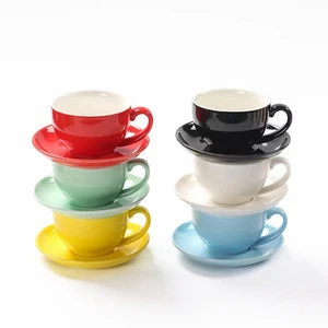 wholesale custom logo  espresso latte embossed Small porcelain ceramic cappuccino cafe coffee tea cup sets