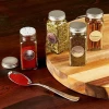 Wholesale Customized 4OZ Transparent Square Empty Spice Storage Glass Jar with Holes on the lid