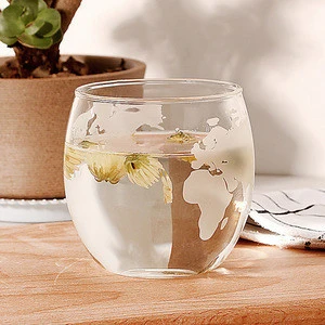 Wholesale Glass Drinkware Type glass Cups with Delicate Print