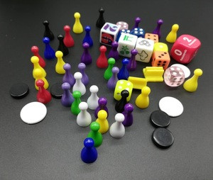 Wholesale high quality Plastic Board Game Pawn Pieces game token cardboard coins and chip