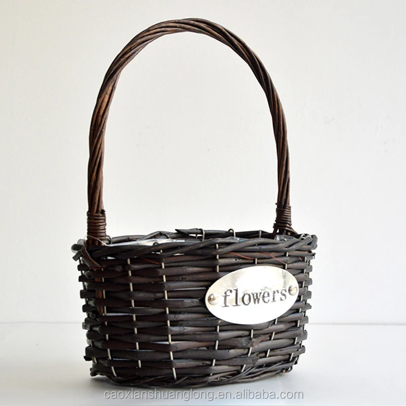 wholesale  home decoration Flower Girl Basket wicker gift baskets