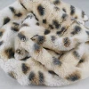 Wholesale leopard printed plush rubbit fur slipper  carpet garment clothing polyester knitted fabric