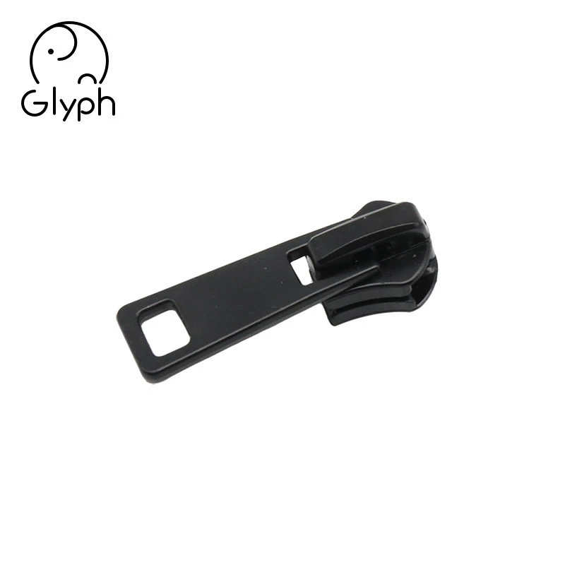 Wholesale metal zipper puller supplier black zipper pull and slider for dresses