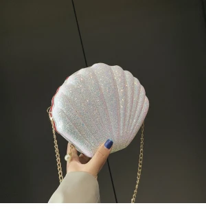 Wholesale New Spot Seashell Clutch purse bag Rhinestone Dinner Party Woman Party Bag