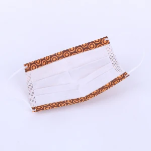 Wholesale printed adult disposable mask with meltblown cloth three-layer protective mask breathable and dustproof mask