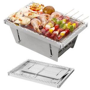 Wholesale Quick Folding Barbecue Notebook X Shape Style BBQ Grills For Camping