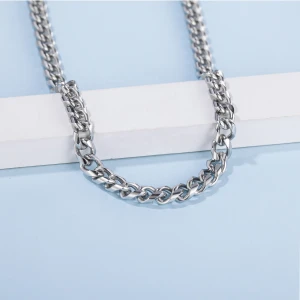 Wholesale Stainless Steel chain link necklace Men Jewelry Necklace fashion Hip hop necklace