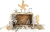 Wholesale Star fish Figurine Decorative Metal & Wood Silver Maritime Decoration  Sea Animal Gift for  Birthday &  Summer Holiday