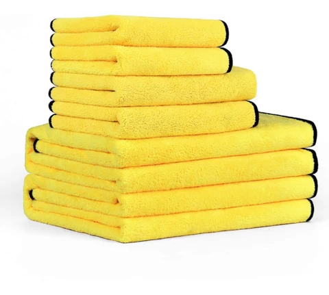 wholesale ultra plush Double sides 30*40 cleaning microfiber cloth car wash mitt detailing set thickened wash car towel