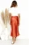 Import Wholesale Women Orange High Waist Long Satin Midi Skirts from China