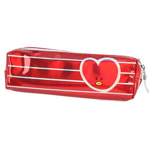 Whosale custom new style cute student laser octagon zipper pen bag pencil case