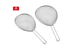 wide rim mesh strainer with strong handle