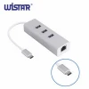 Wistar type c male to 3 * usb 3.0 / 3.1 female + network 1000M/s adapter hub