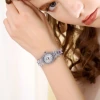 Women fashion wristwatch luxury jewelry brass bracelet watch with japan MOVT and MOP dial custom logo