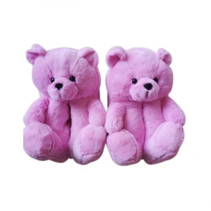 Women soft fluffy Comfortable winter Warm Fun House Indoor shoes teddy bear cotton slippers