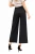 Import Womens Wrinkle-Resistant Casual Solid Color Loose Wide Leg Pants Pull On Dress Pants from China